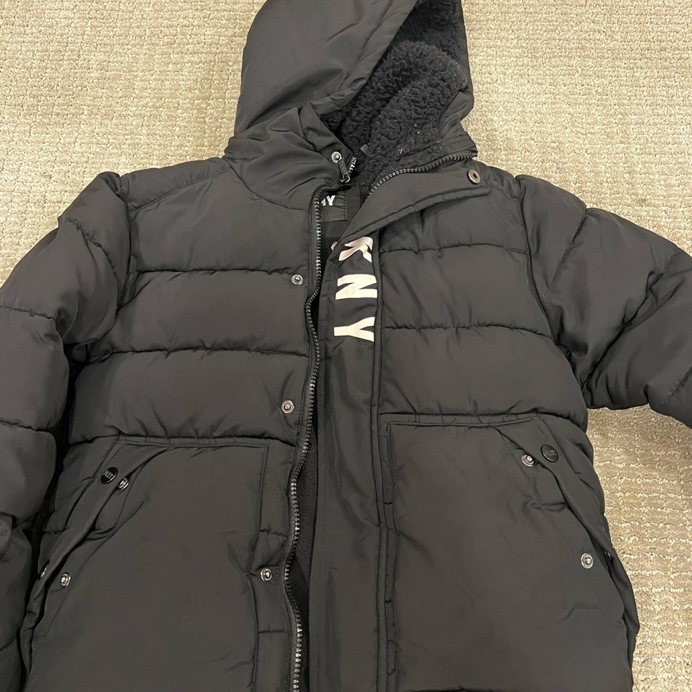 DKNY Black Fleece-Lined Jacket